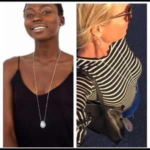 Stella & Dot Silver Ulani Pendant Necklace